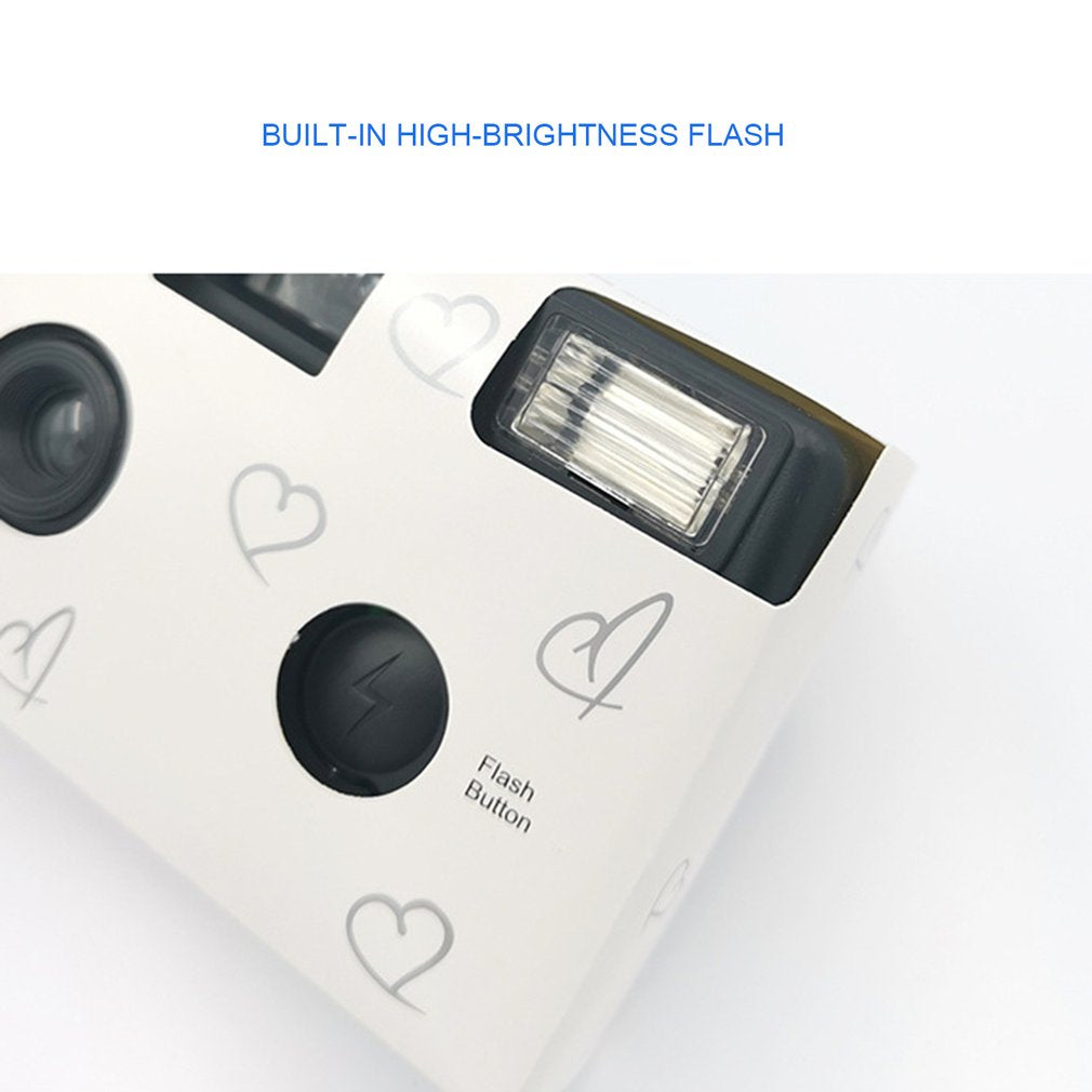 Retro single-use film camera front view — Diamond Moments