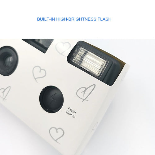 Retro single-use film camera front view — Diamond Moments